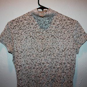 Lola Made in Italy Lace Detail Turtleneck